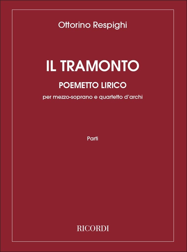 Il Tramonto. Poemetto Lirico